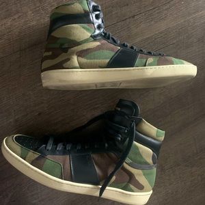 Saint Laurent Mens Camoflage High Top Sneaker Size 45